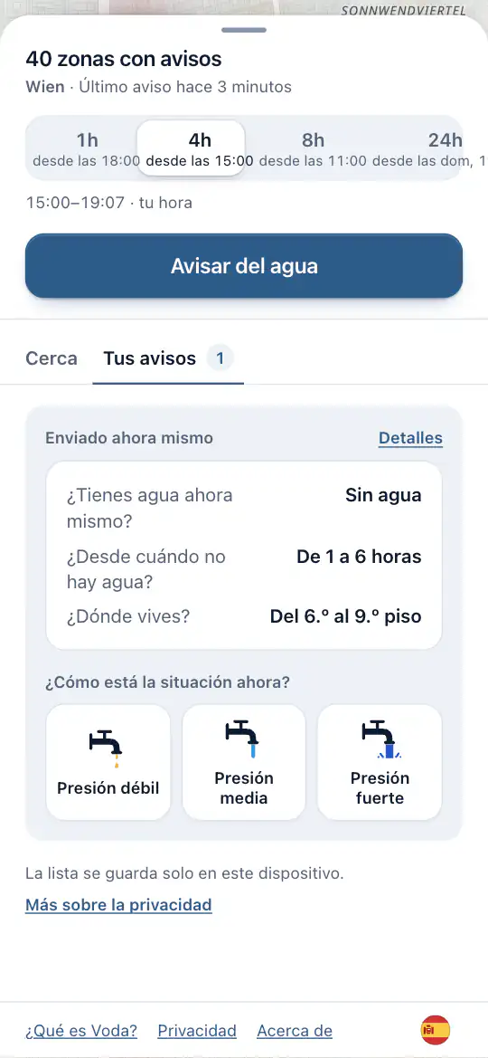 Tu propio aviso, con las respuestas para actualizarlo